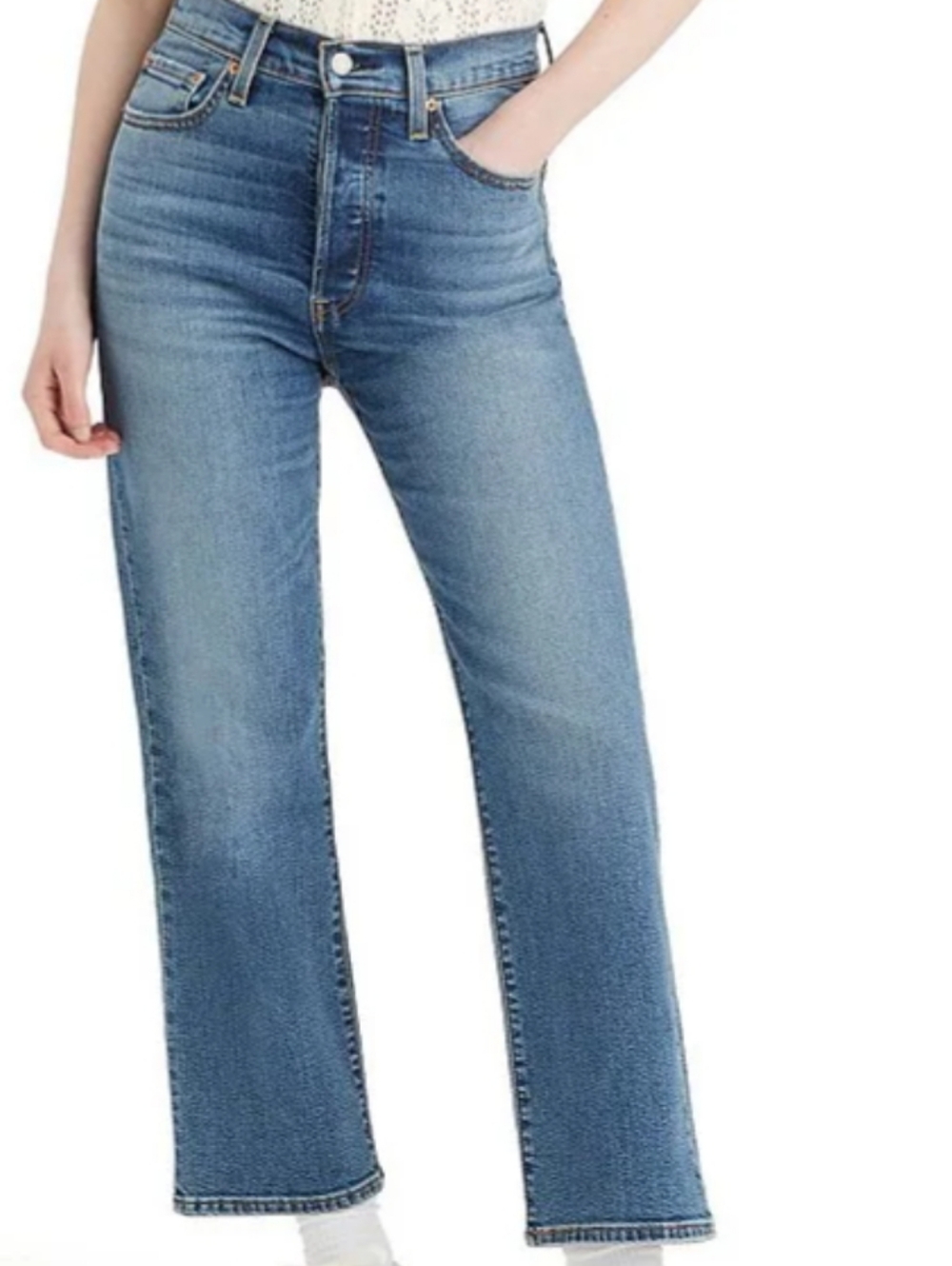 LEVIS Ribcage High rise straight ankle jeans
